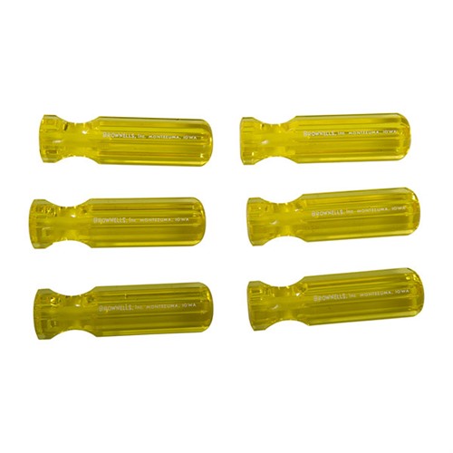 BROWNELLS MOLDED PLASTIC TOOL HANDLE L3 MODEL YELLOW 6 PACK