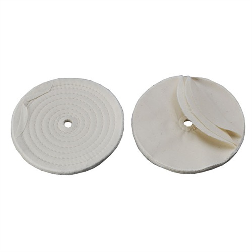 Brownells Muslin Polish Wheel Stitched 6" X 3/8" Thick 1/2" Arbor