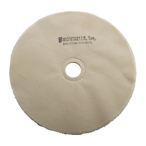 Brownells Muslin Polishing Wheel Loose 8" X 20-PLY 1" Arbor