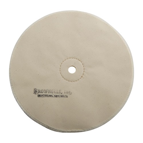 Brownells Muslin Polishing Wheel Loose 8" X 20-PLY 1/2" Arbor