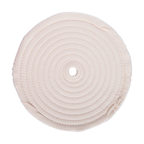 BROWNELLS MUSLIN POLISH WHEEL STITCHED 8" X 3/8" THICK 5/8" ARBOR