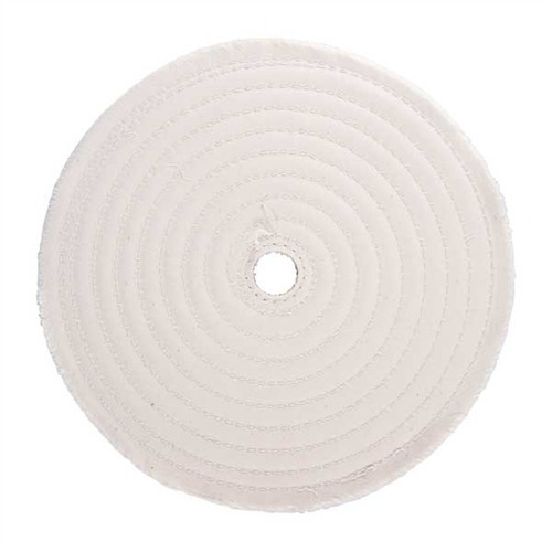 BROWNELLS MUSLIN POLISH WHEEL STITCHED 8" X 3/8" THICK 3/4" ARBOR