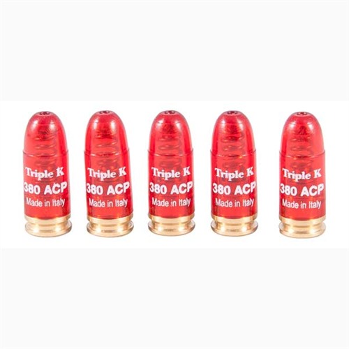 Triple-K A813 .380 Auto Deluxe Snap Caps, 5-Pack Dummy Rounds