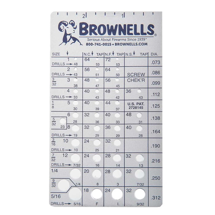 BROWNELLS U.S. SCREW CHEK'R STEEL