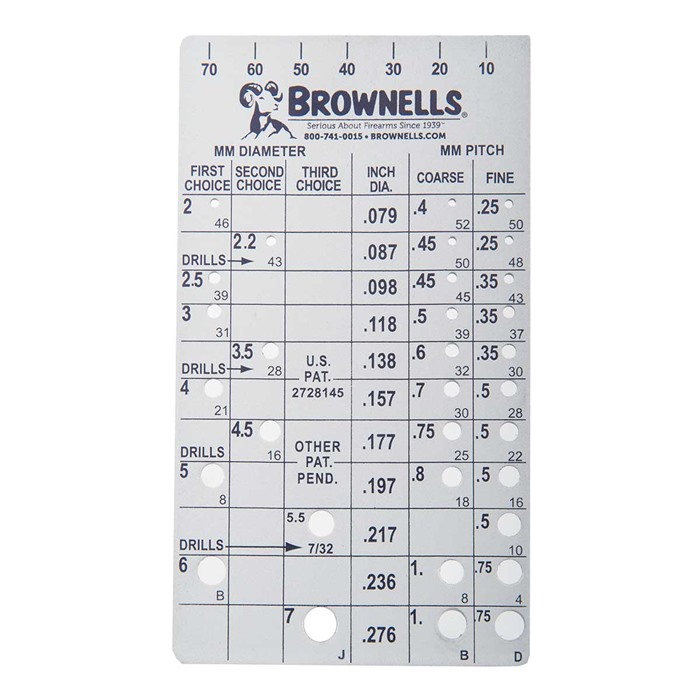 BROWNELLS METRIC SCREW CHEK'R STEEL