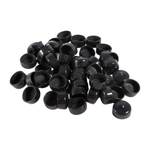 BROWNELLS 1" (2.5CM) BLACK VINYL TUBE CAP 50 PACK