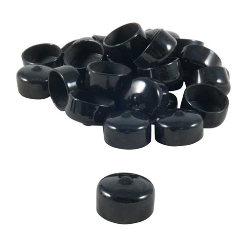 BROWNELLS 1" (2.5CM) BLACK VINYL TUBE CAP 100 PACK