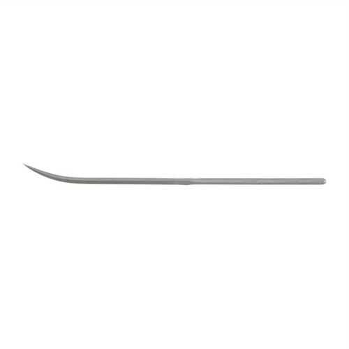 BROWNELLS THREE SQUARE 60 DEGREE BENT NEEDLE FILE FINE CUT STEEL