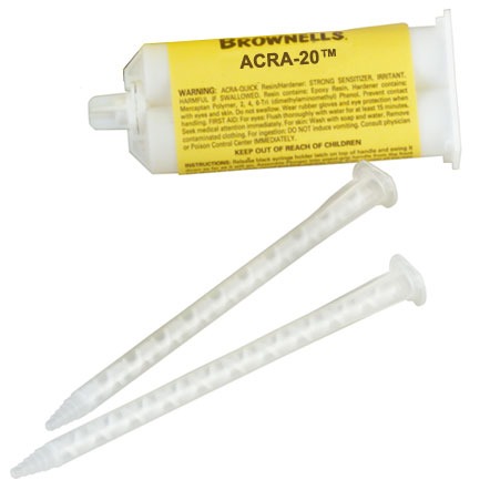 Brownells 1552RF Acra-20 Epoxy 50ml with 2 Mixing Tips