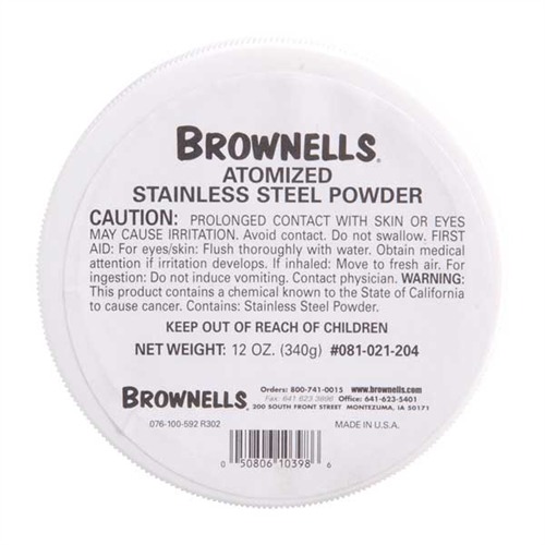 Brownells FGA01094 Atomized Stainless Steel Powder 12oz