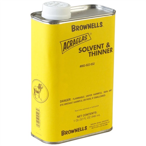 Brownells Acraglas Solvent & Thinner 1 Quart 050806104969