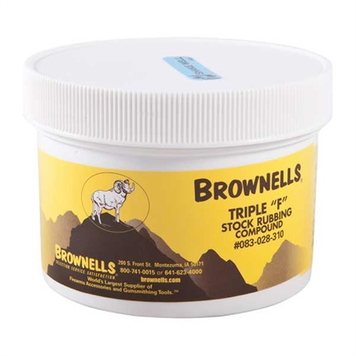 Brownells Triple "F" Stock Rubbing Compound 10oz 050806107021