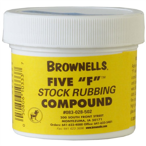 Brownells FIVE "F" STOCK RUBBING COMPOUND 2OZ - Brownells