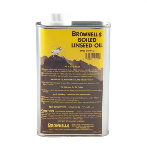 Brownells 050806105225 Boiled Linseed Oil 1 Pint Clear