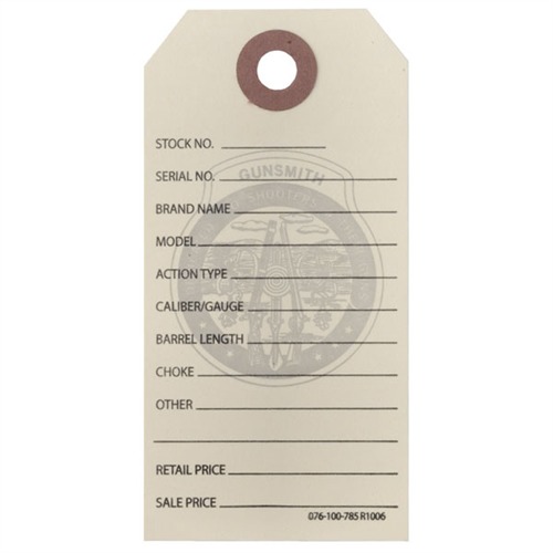 Brownells Gun Price Tags Manilla 100 Pack
