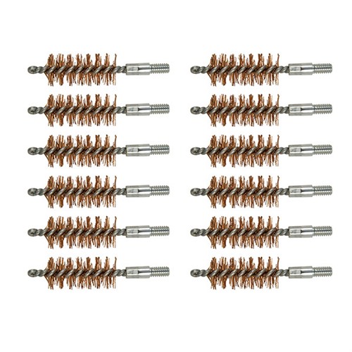 BROWNELLS DOUBLE-TUFF BRONZE PISTOL BRUSH 475-480 CALIBER 12 PACK