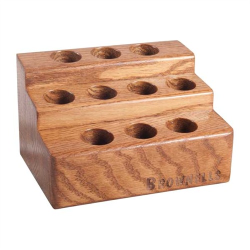 BROWNELLS ADD-ON OAK SCREWDRIVER BENCH BLOCK