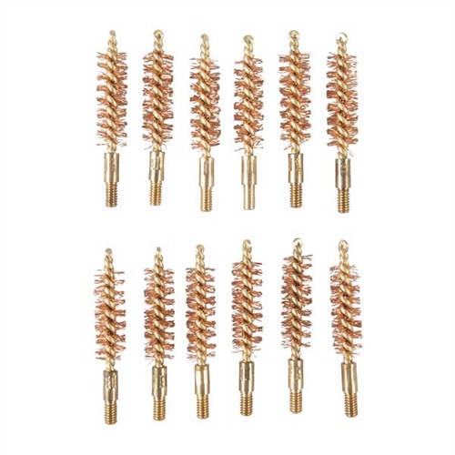 BROWNELLS DOUBLE-TUFF BRASS BRUSH .38SPL/.357 CALIBER PISTOL 12 PACK