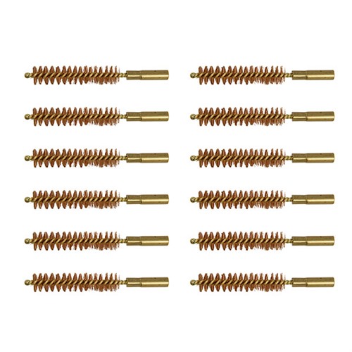 BROWNELLS SPECIAL LINE DEWEY BRUSH BRONZE .45 CALIBER RIFLE 12 PACK