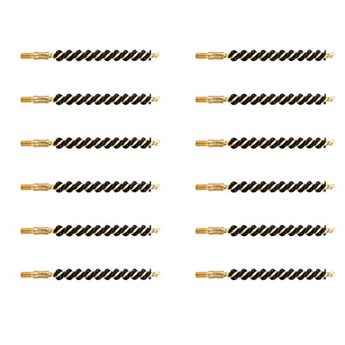 BROWNELLS HEAVY WEIGHT NYLON RIFLE BRUSH 243/25 CALIBER 12 PACK