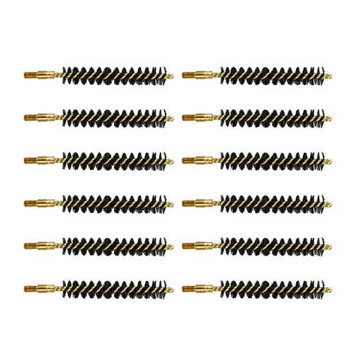BROWNELLS HEAVY WEIGHT NYLON RIFLE BRUSH 35/38/357 CALIBER 12 PACK