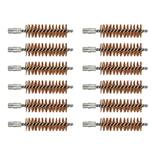 BROWNELLS CHAMBER BRUSH BRONZE 20 GAUGE 5/16"-27 THREAD 12 PACK