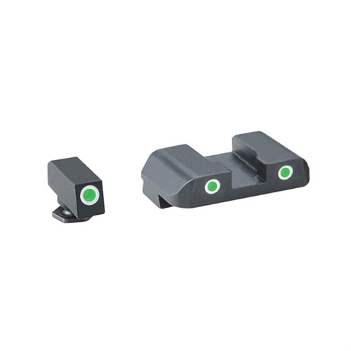 AmeriGlo GL-227 Green Tritium Night Sight Set for Glock 17/19/23