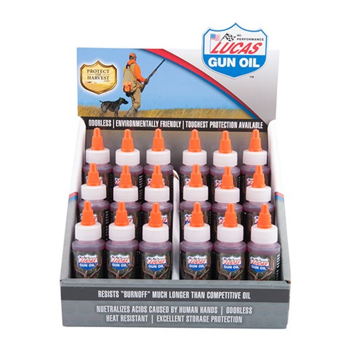 Lucas OIL PRODUCTS GUN OIL 18 PACK W/DISPLAY CASE