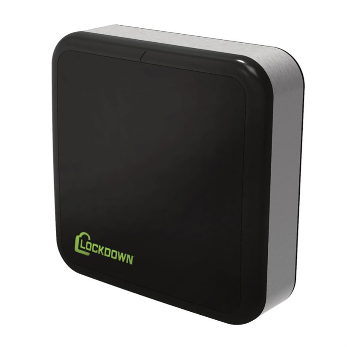 Lockdown Puck Security Device: Wi-Fi Enabled, Real-Time Alerts, Temperature & Humidity Monitoring, Motion Detection, Black/Silver
