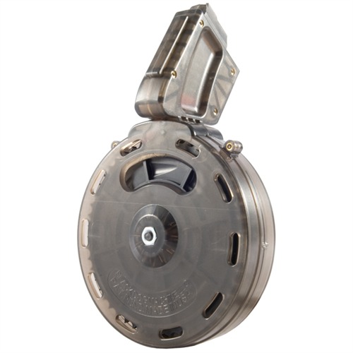 BLACK DOG MACHINE AR-15 DRUM MAGAZINE 22LR 50RD POLYMER SMOKE GRAY
