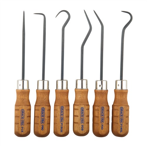 Grace USA Tools Hook & Pick Set - 6 Piece Md: GRHP6
