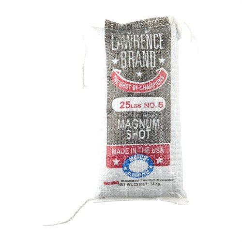 Lawrence LAW#5M Magnum Lead Shot #5, 25 lbs Bag