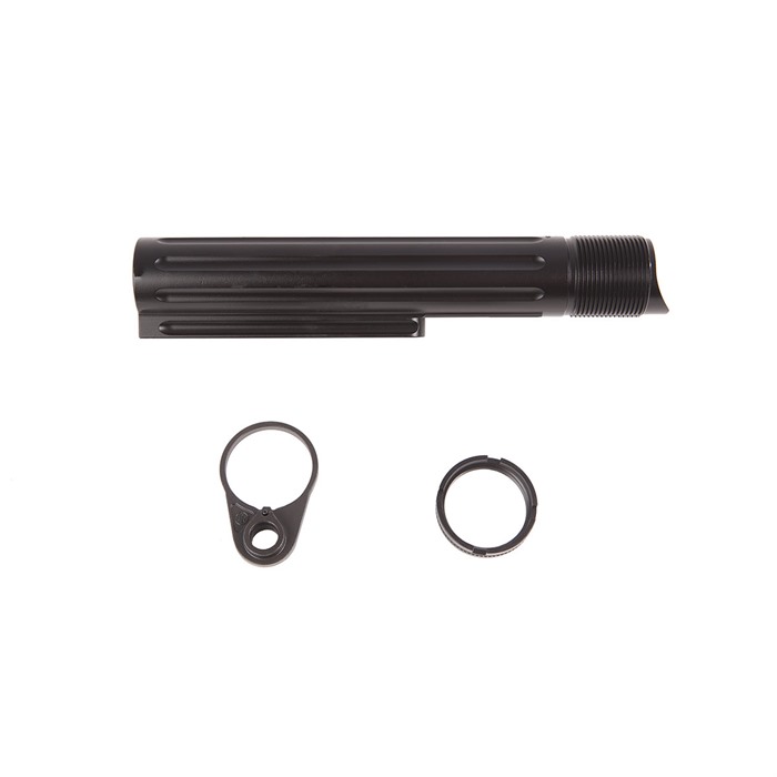 PWS Enhanced Buffer Tube Ratchet Lock Castle Nut & End Plate