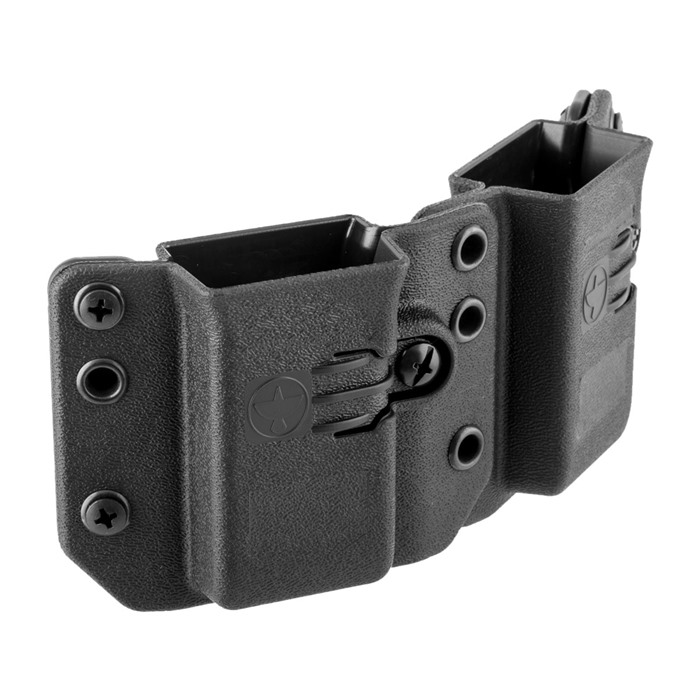 Raven CONCEALMENT SYSTEMS COPIA DOUBLE PISTOL MAG CARRIER 9/40 BLACK SHORT - RAVEN CONCEALMENT SYSTEMS