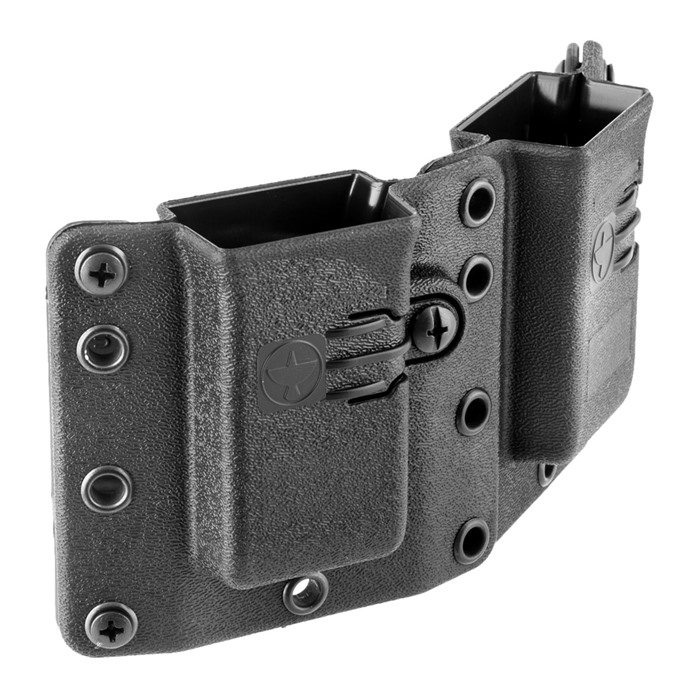 RAVEN CONCEALMENT SYSTEMS COPIA DOUBLE PISTOL MAG CARRIER 9/40 BLACK STANDARD