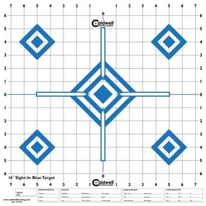 CALDWELL SHOOTING SUPPLIES SIGHT IN TARGET 16 HI CONTRAST BLUE 10PK