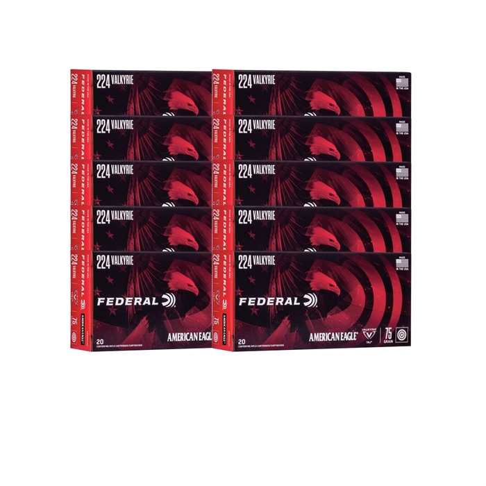 Federal 224 VALKYRIE 75GR FULL METAL JACKET 200/CASE