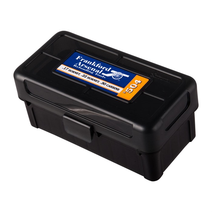 FRANKFORD ARSENAL 22 HORNET 30 M1 #504 HINGE-TOP AMMO BOX 50 CT.