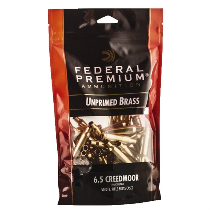 Federal PR65CRDUPB50 6.5 Creedmoor Brass Case, 50/Bag