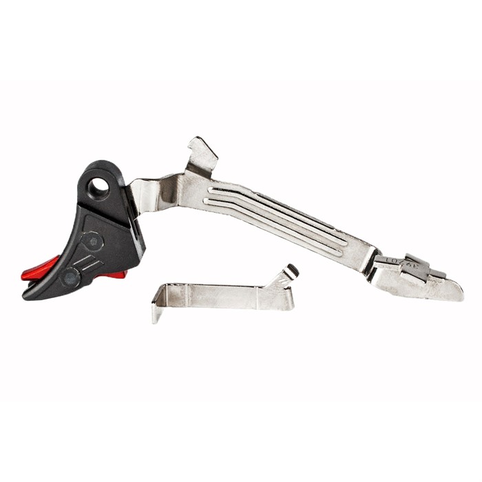 ZEV Technologies CFT-PRO-BAR-5G-B-R Curved Trigger Kit Glock Gen 5 Blk/Red