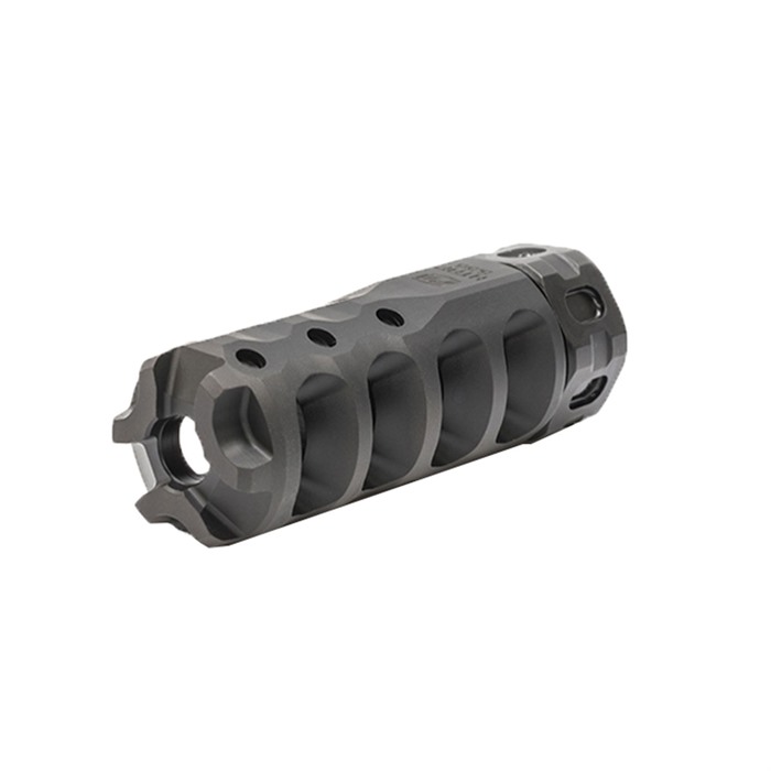 PRECISION ARMAMENT HYPERTAP 556 MUZZLE BRAKE 22 CALIBER 1/2-28 SS BLACK