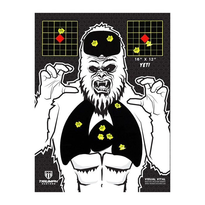 Triumph SYSTEMS VISUAL VITAL YETI SPLATTER TARGET 5-PACK