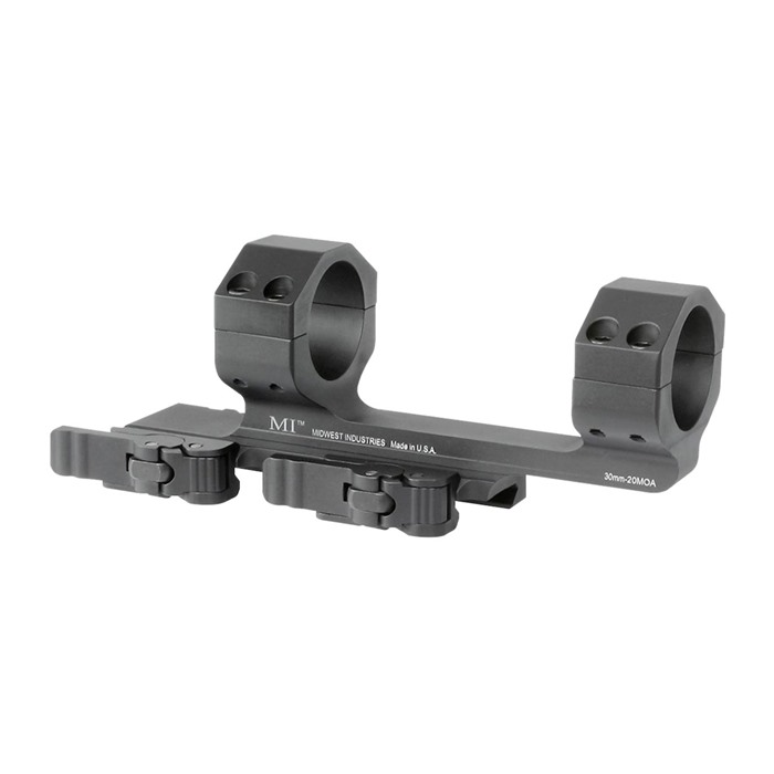 Midwest Industries MI-QD30SM-20MOA 30mm QD Cantilever Mount Black 20 MOA