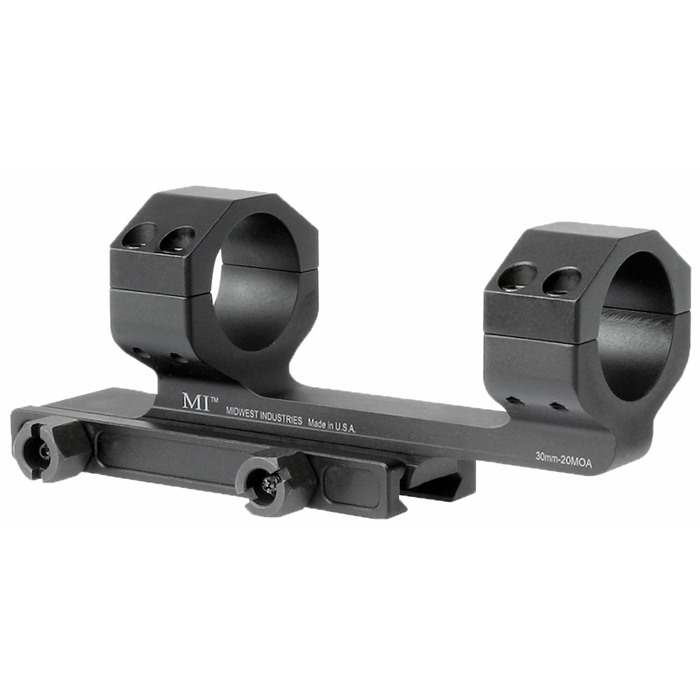 Midwest Industries MI-SM30G2-20MOA AR-15 30mm Scope Mount 20 MOA Black