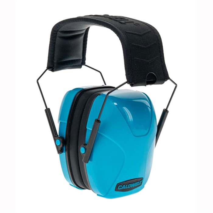 Caldwell 1103308 Neon Blue Youth Passive Earmuff, 24dB NRR, Comfort Padded, Compact Folding Design