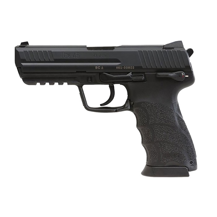 Heckler and Koch HK45 V1 DA/SA Pistol, .45 ACP, 10-Round Capacity, 4.46" Barrel, Black Steel Slide, Interchangeable Backstrap Grip