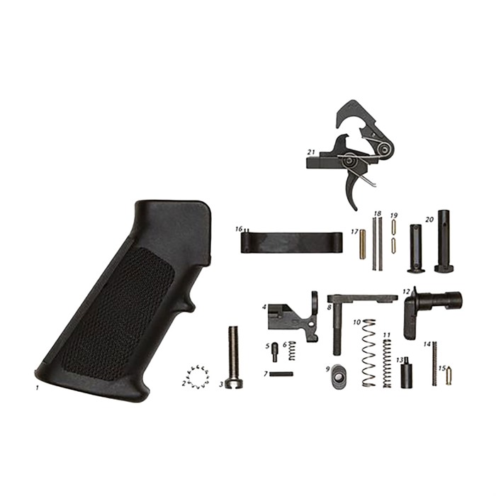 ALG Defense 16-002 AR-15 Lower Parts Kit with QMS Trigger and Grip