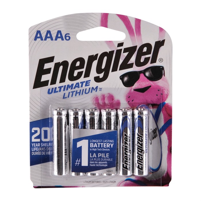 Energizer E301301300 Ultimate Lithium AAA Batteries 6-Pack