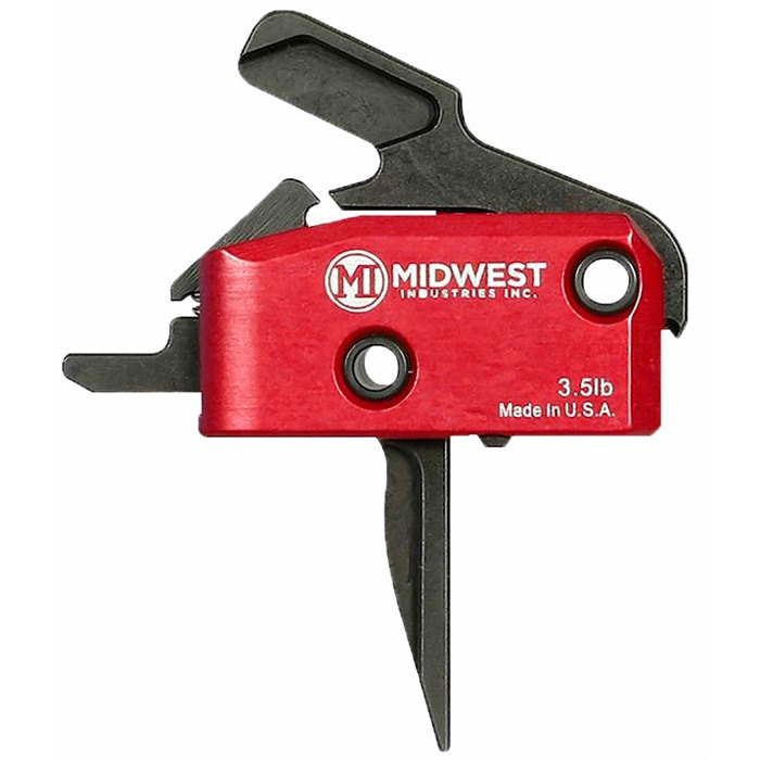 MIDWEST INDUSTRIES Single Stage 3.5 lbs Anti-Walk Pins Flat Trigger f/AR-15