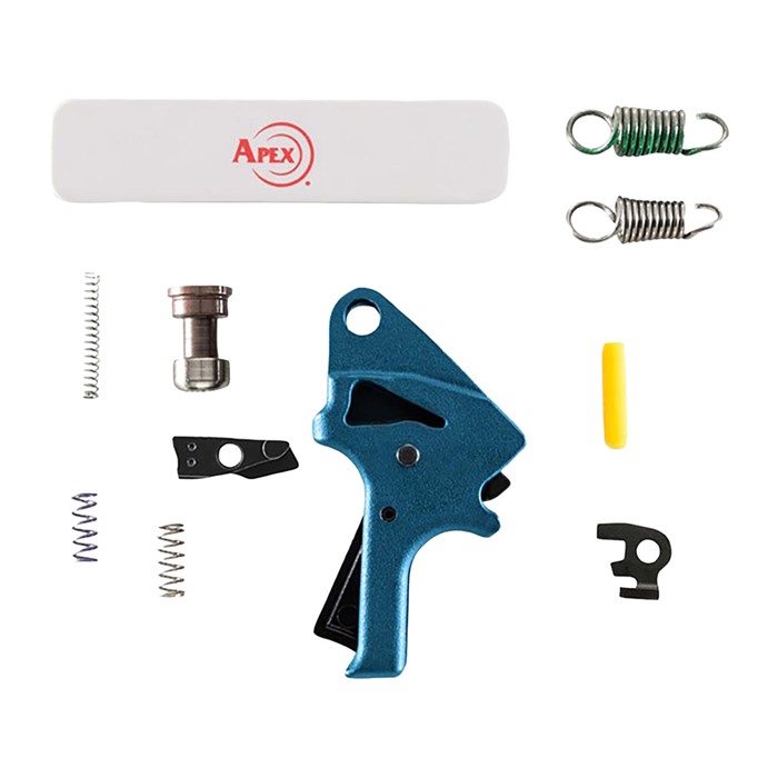 Apex Tactical 100-P154-BL M&P 2.0 Flat Faced Trigger Kit Blue Polymer